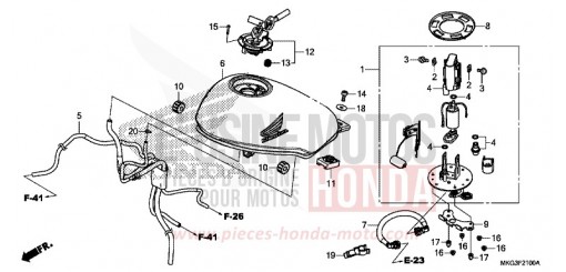 RESERVOIR A CARBURANT/POMPE A CARBURANT CMX500AK de 2019